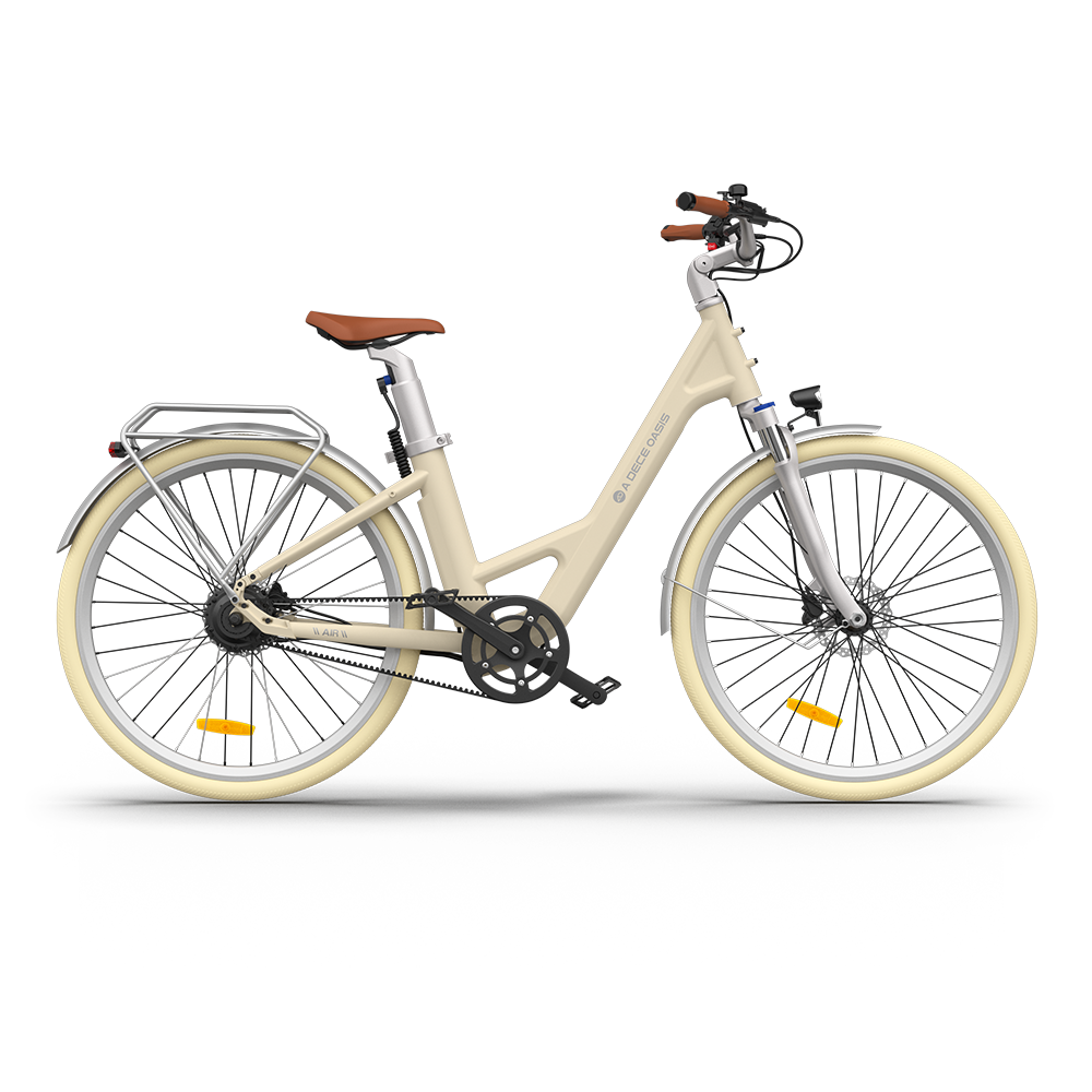 Bicicleta eléctrica urbana ADO Air 28 Pro 8 Latte Hellgelb Amarillo claro Giallo chiaro Licht geel Jaune clair