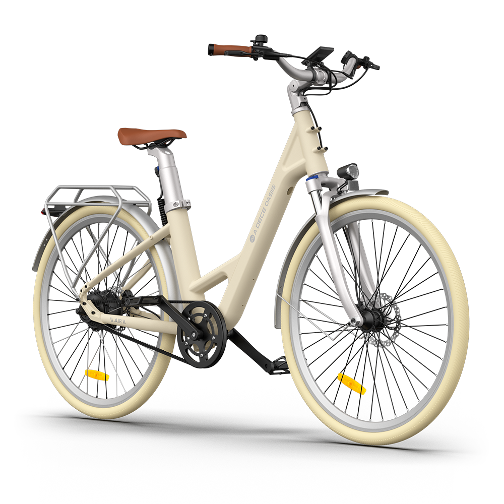 Bicicleta eléctrica urbana ADO Air 28 Pro 9 Latte Hellgelb Amarillo claro Giallo chiaro Licht geel Jaune clair