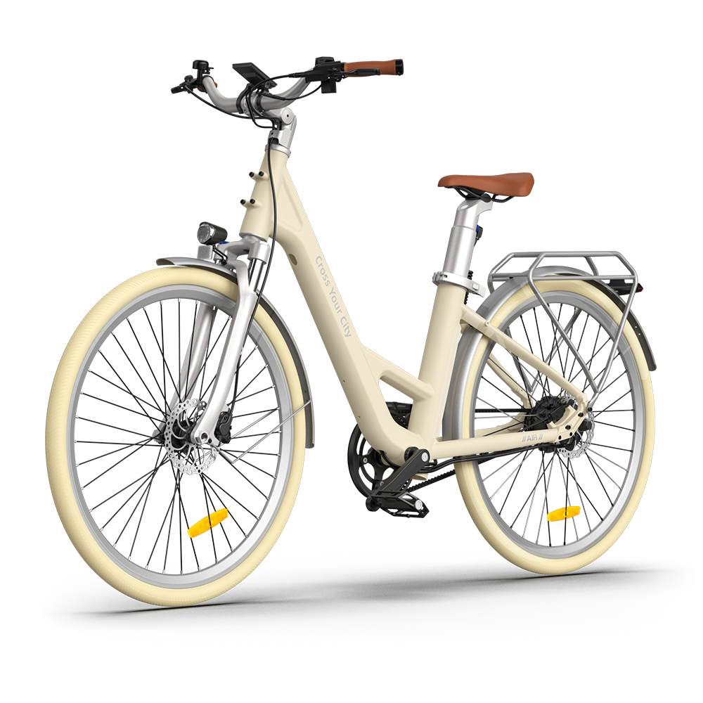Bicicleta eléctrica urbana ADO Air 28 Pro 10 Latte Hellgelb Amarillo claro Giallo chiaro Licht geel Jaune clair